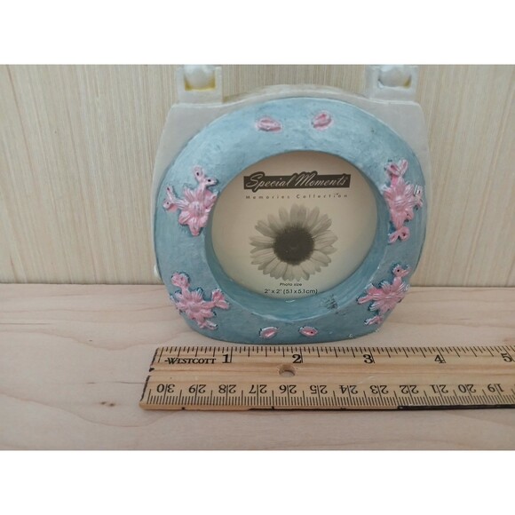 Special Moments Mini Picture Frame Purse Shape Textured Blue Gift Idea - Picture 7 of 8